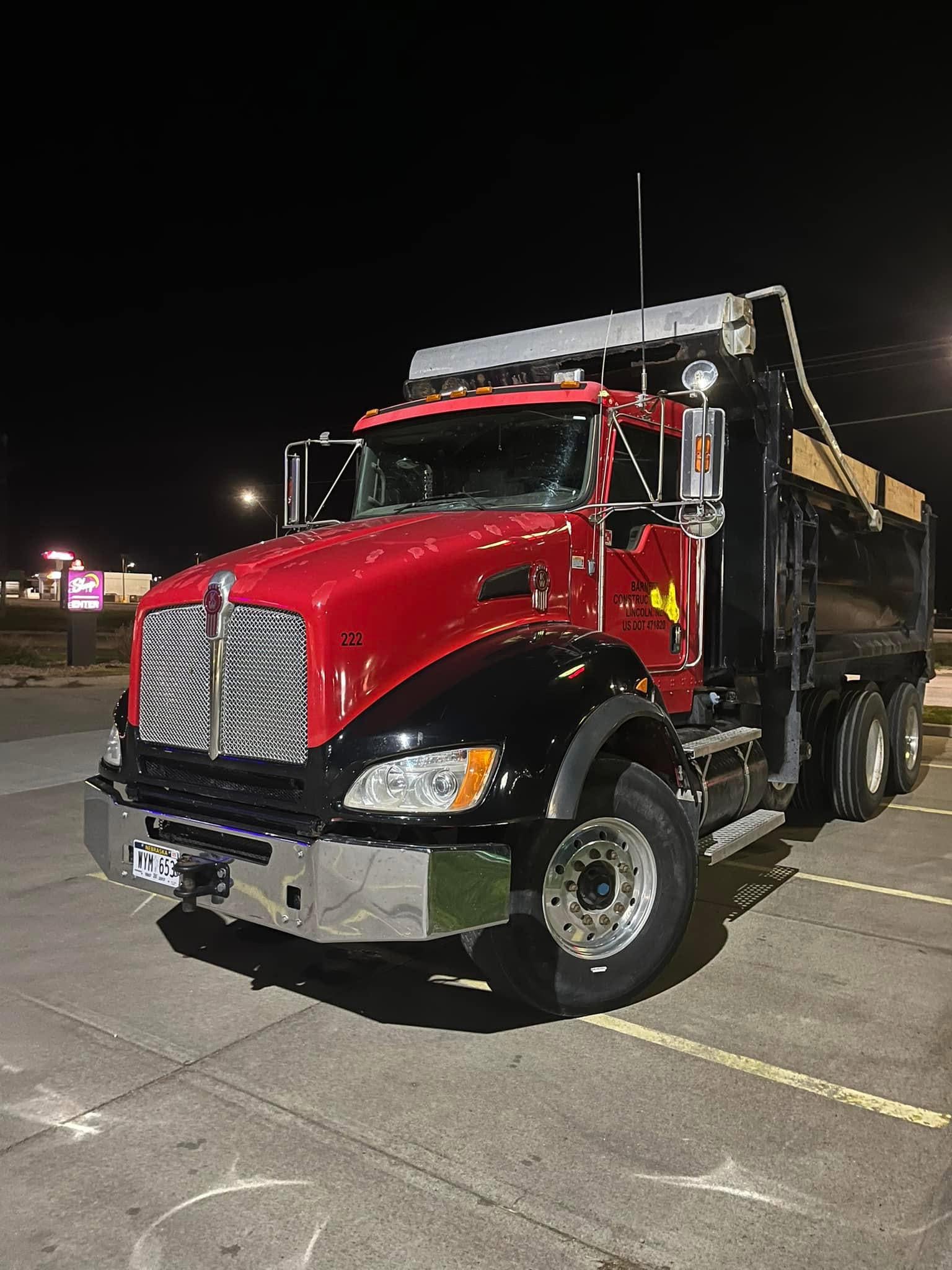 Barnett Construction truck at work site
